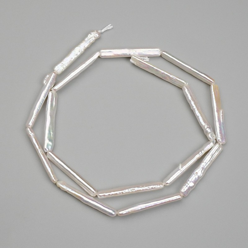 Baroque Pearl Beads with Petrol/Gasoline Tone 25×4mm +-, length 39cm+