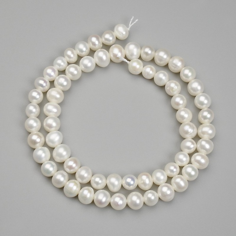 Freshwater Pearls Beads, diameter 6x6, 5-7mm ± on a thread, length 36cm+