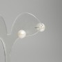 Stud Earrings with Freshwater Pearls, 8mm diameter+