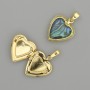 Chalot Heart Pendant in Gold-Tone Metal 26x17mm± for Photo keepsake