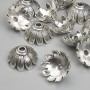 Cap Cap for Bead, diameter 7×14mm± hole approx. 2.5mm±, silver metal color, pack of 20g± (~11 pcs)