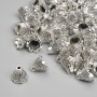 Findings tip, diameter 6×6, 5mm± opening, diameter 1.8mm±, silver color metal, package 20g± (~50 pcs)