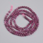 Ruby Beads Faceted Sphere 3mm+, 39cm+ length on thread