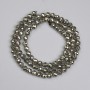 Pyrite faceted round beads 3mm+- , length 40cm+- on thread