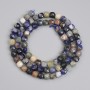 Sodalite Beads Faceted Cubes 4.5×4.5 mm +-, 38 cm long on a thread