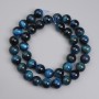 Azure Tiger's Eye Beads Smooth Round 10mm +-, length 38cm+- on thread