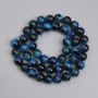 Azurite Tiger's Eye Beads 8mm Smooth Sphere ± length 38cm on string