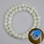 Onyx Beads Blue Glow Smooth 8mm Round, 37cm ± on fishing line