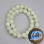 Onyx Beads Blue Glow Smooth Round 10mm +-, Length 37cm+- on Thread