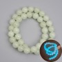 Onyx Beads Turquoise Glow Smooth Sphere 10mm +-, length 37cm +- on a thread