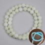 Onyx Beads Turquoise Glow Smooth 8mm Round +-, length 37cm+- on a thread