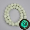 Onyx Beads with Green Glow Smooth Round 10mm +-, Length 37cm+- on Bead Thread