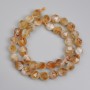 Citrine Beads Faceted 10×9 mm +-, cord length 37 cm +-