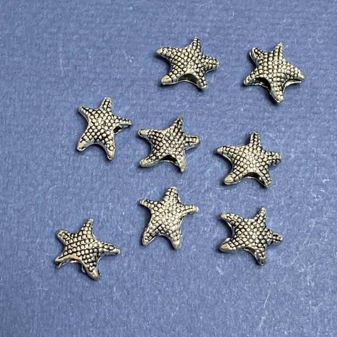 Pandora Starfish Charm Bead, 14x13mm, 20g Pack (+/-15 pcs)