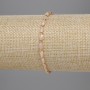Bracelet Czech Crystal Beige Faceted Cylinders 5x3mm+- Bead 2mm+-, length 18cm Stretch