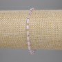 Bracelet Pink Czech crystal faceted cylinder 5x3mm+- bead 2mm+-, length 18cm stretch