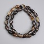 Agate Baril Beads, 12x8mm, +/- on thread, length about 39cm