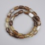 Agate Barilo Beads, 11.5×8 mm, on thread, length 39 cm ±