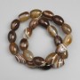 Agate Barillo Beads, 15.5×11 mm, on thread, 38 cm length ±