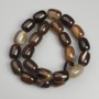 Agate Barillo Beads, 15x12mm diameter, 38cm string on thread