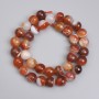  Faceted Agate Beads round ball 10mm diameter, approx 36cm length on a thread