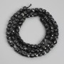 Clearance! Black Tourmaline Beads Faceted Cubes, 4x4 mm ± on thread, 39 in. ±