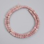 Rhodonite Cubic Beads, diameter 4.5x4.5mm on thread, length 38cm+