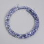 Sodalite Cubic Beads, 4.5×4.5 mm, on a thread, length 39 cm+