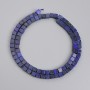 Lapis Lazuli Cubic Beads, 4.5x4.5 mm, on thread, 38 cm+ length