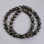 Gray Tiger's Eye Beads (raw) smooth round bead, diameter 8mm± on thread, length 37cm+