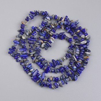 Sodalite Beads Chip, diameter 6-10×2-3mm+-, length 78cm+- on nylon thread