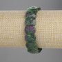 Zoisite Beaded Bracelet 14x10mm Links, 18 cm stretch