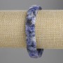 Sodalite Bracelet with Faceted 12x12mm Links, 18cm Adjustable Stretch