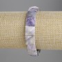 Charoite Bracelet Faceted Link 12x12mm ±, length 18cm ± Stretch
