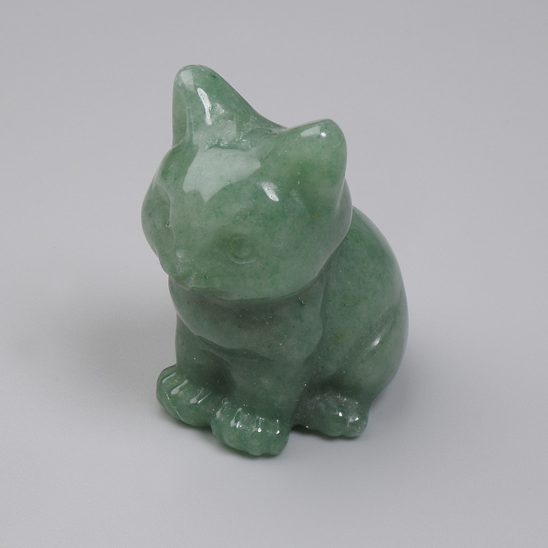 Souvenir Cat Figurine Jade 40×30×23 mm+