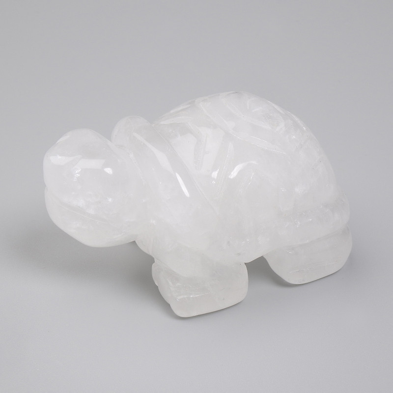 Turtle figurine made of mountain crystal 70x40x35 mm+