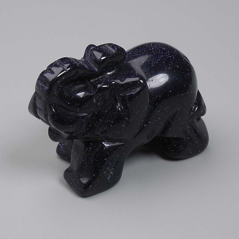 Souvenir Statue Elephant Aventurine Night of Cairo 55x35x26mm+