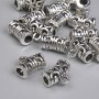 Bail jewelry finding color metal: silver, sizes 12x6mm±, holes diameter 3mm±, packaging 20g (~17 pcs)