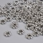 Bead Finding Inlay Bead Color of Metal: Silver, diameter 6x1.5mm ± hole, diameter 1.5mm ± packaging 20g ~115 pcs +