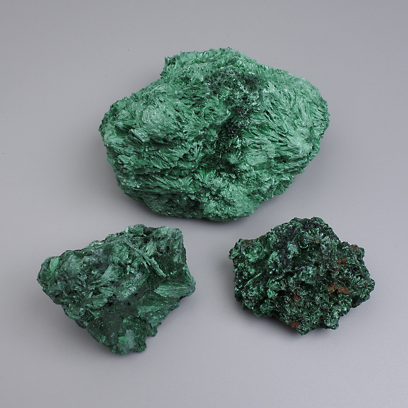 Souvenir Malachite with fibrous-radiant structure 85×65×50 mm (assorted sizes) (Price per 100 g)