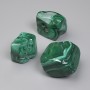 Natural Malachite Tumbled Stone - processed nuggets, drill-free 29x24mm+ - assorted sizes (per 100g+)