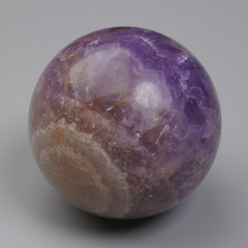 Price per 100 g! Gift sphere made of natural stone Amethyst with Agate, diameter 52mm+