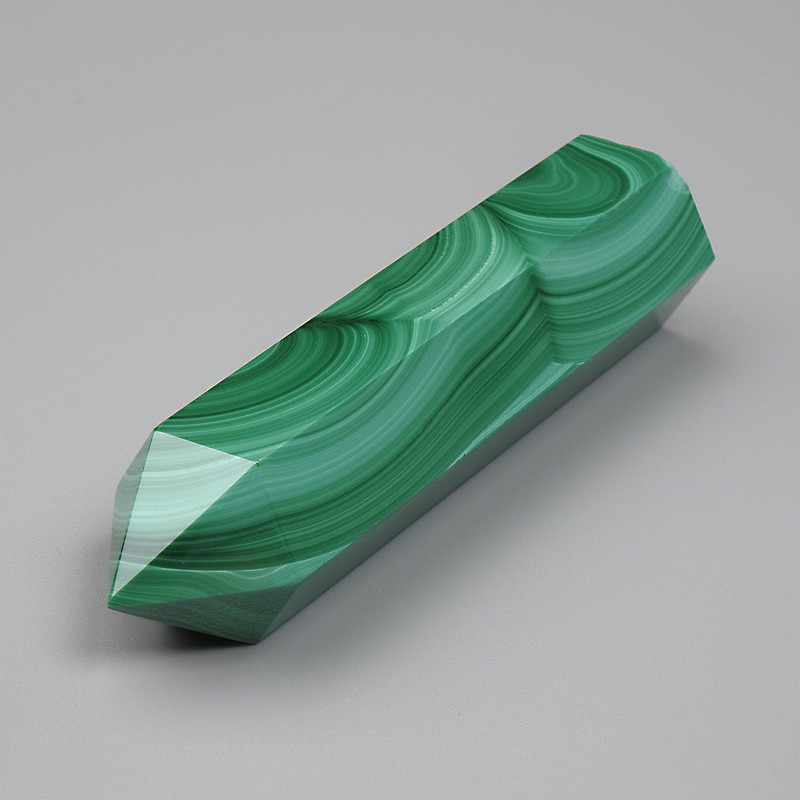 Price per 100 g! Gift Pencil made of Malachite, diameter 58x14mm