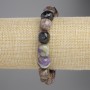 Charoite Bracelet Faceted, diameter 11x10, 5mm±, length 18cm ± elastic
