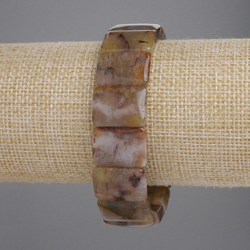 Petersite Link Bracelet, 18×13 mm diameter links, 18cm adjustable length