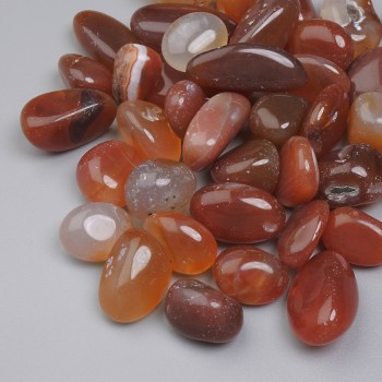 Carnelian Cabochon Chip Without Hole 12-28×10-14mm± (per 100 g±)