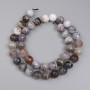 Botswana Agate Beads faceted round 10mm diameter ± on thread, length 39cm+