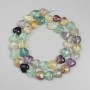 Fluorite Heart Beads, 10mm ±, on a thread, 37cm+ length