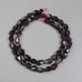 Garnet Beads, Faceted, 8-9×6-7 mm, on thread, 38 cm length+