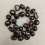 Garnet Faceted Beads on Thread, diameter 11-16×10-15mm±, 3mm± seed beads, length 41cm+